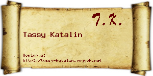 Tassy Katalin névjegykártya